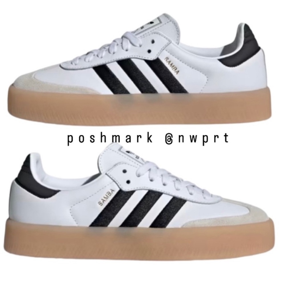 ADIDAS Originals Sambae Samba 2.0 Sneakers White Gum Black 6.5 7 Box